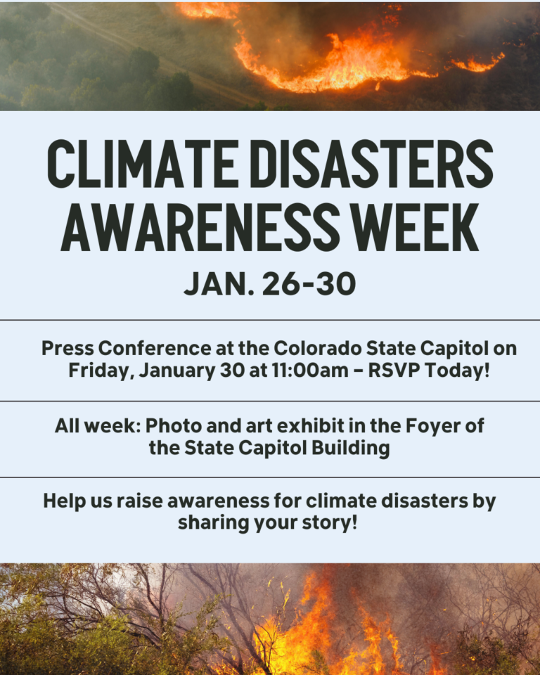 Colorado Climate Week Colorado Climate Disasters Awareness Week January 26-30! - 350 Colorado